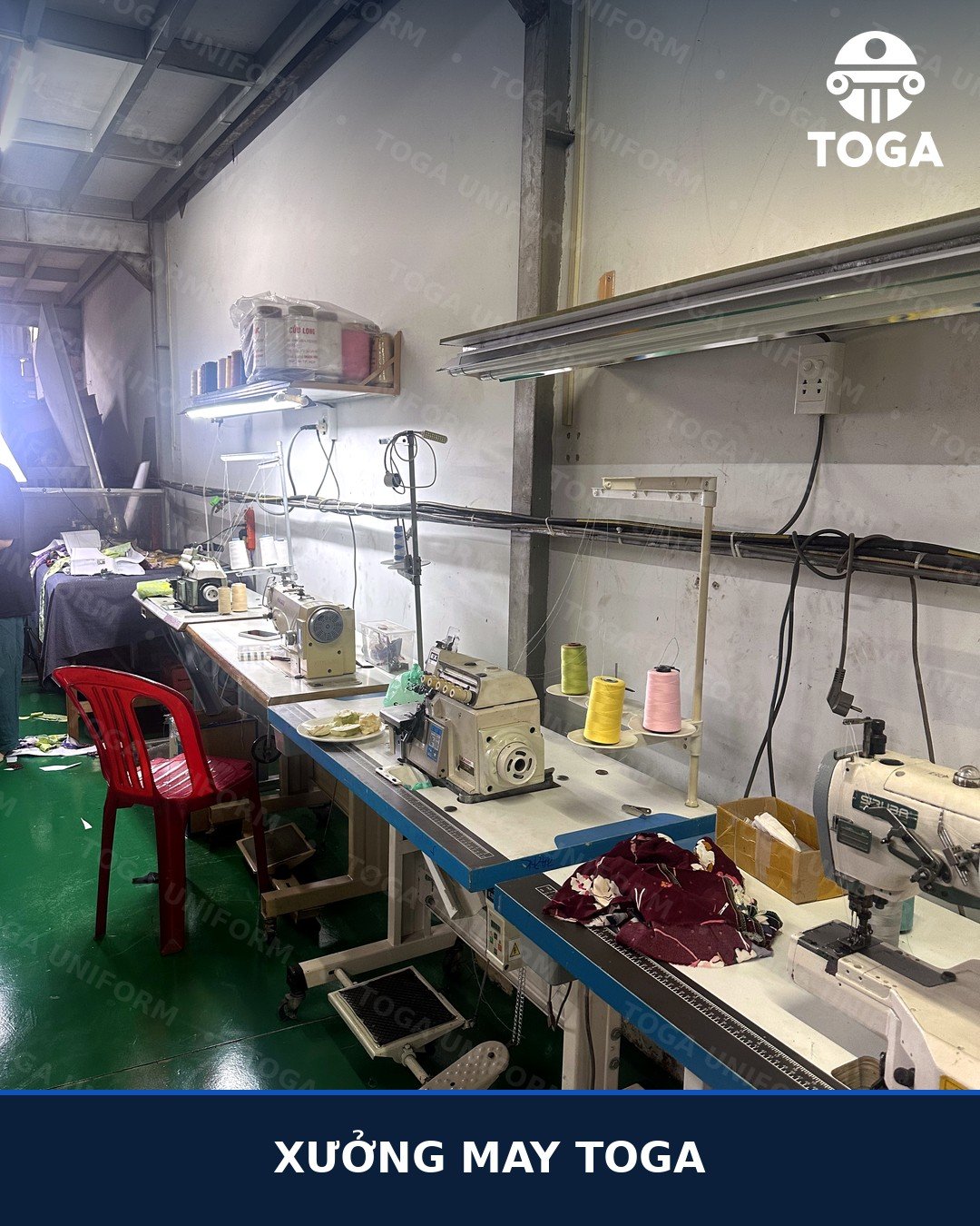 Hình ảnh thực tế xưởng may đồng phục TOGA tại TP.HCM